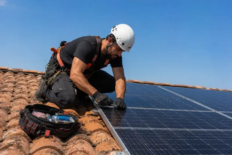 Maintenance et monitoring de panneaux solaires au Tallud