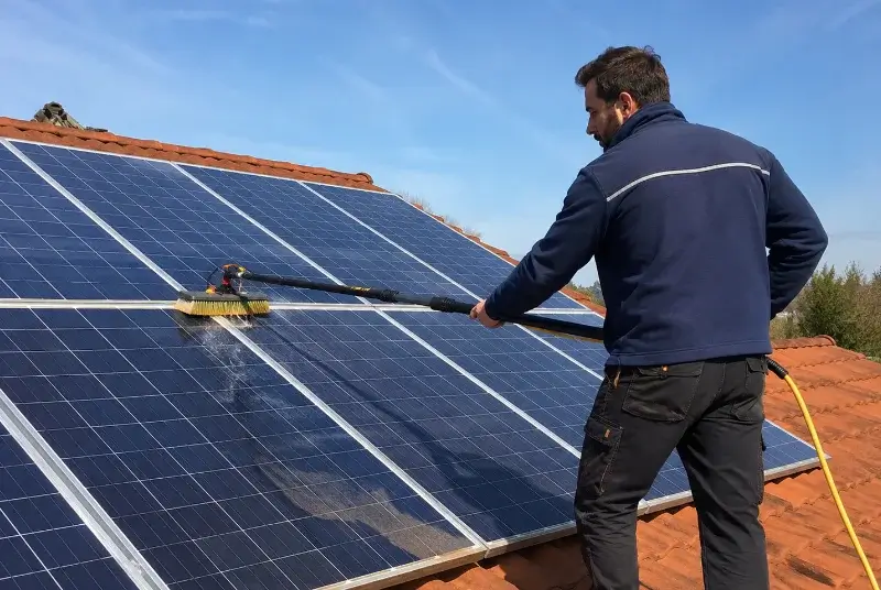 Nettoyage et entretien de panneaux solaires au Tallud